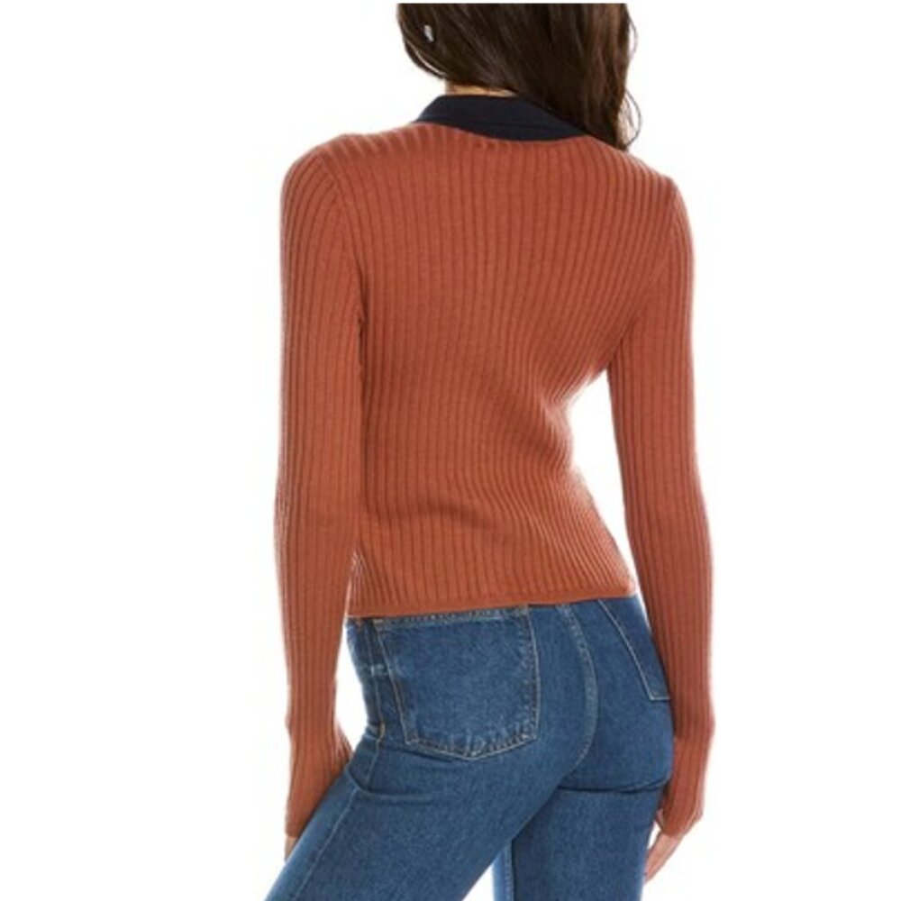 Rag & Bone Rust And Navy Ribbed Cardigan - image 2